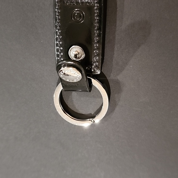 COACH Black Leather Valet Key Rings, Unisex - Picture 5 of 5